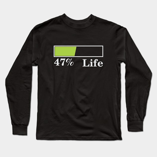 47% Life Long Sleeve T-Shirt by Qasim